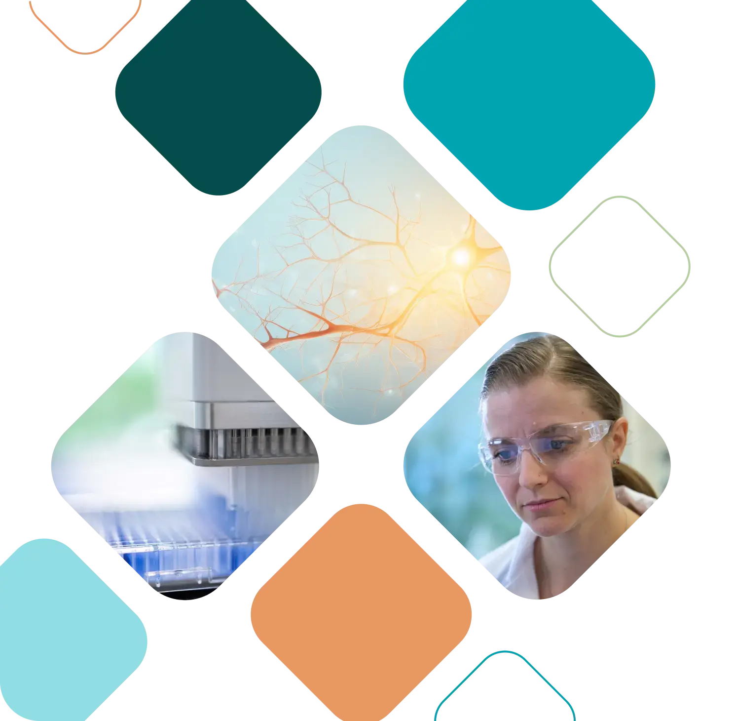 Hero image of scientific and HCP images