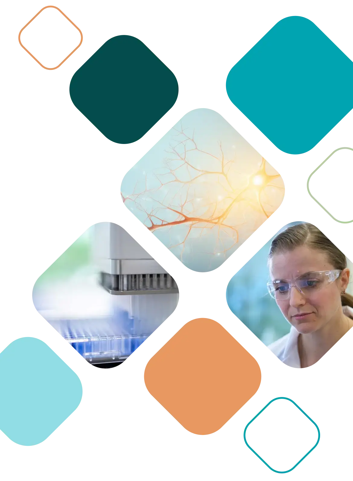 Hero image of scientific and HCP images